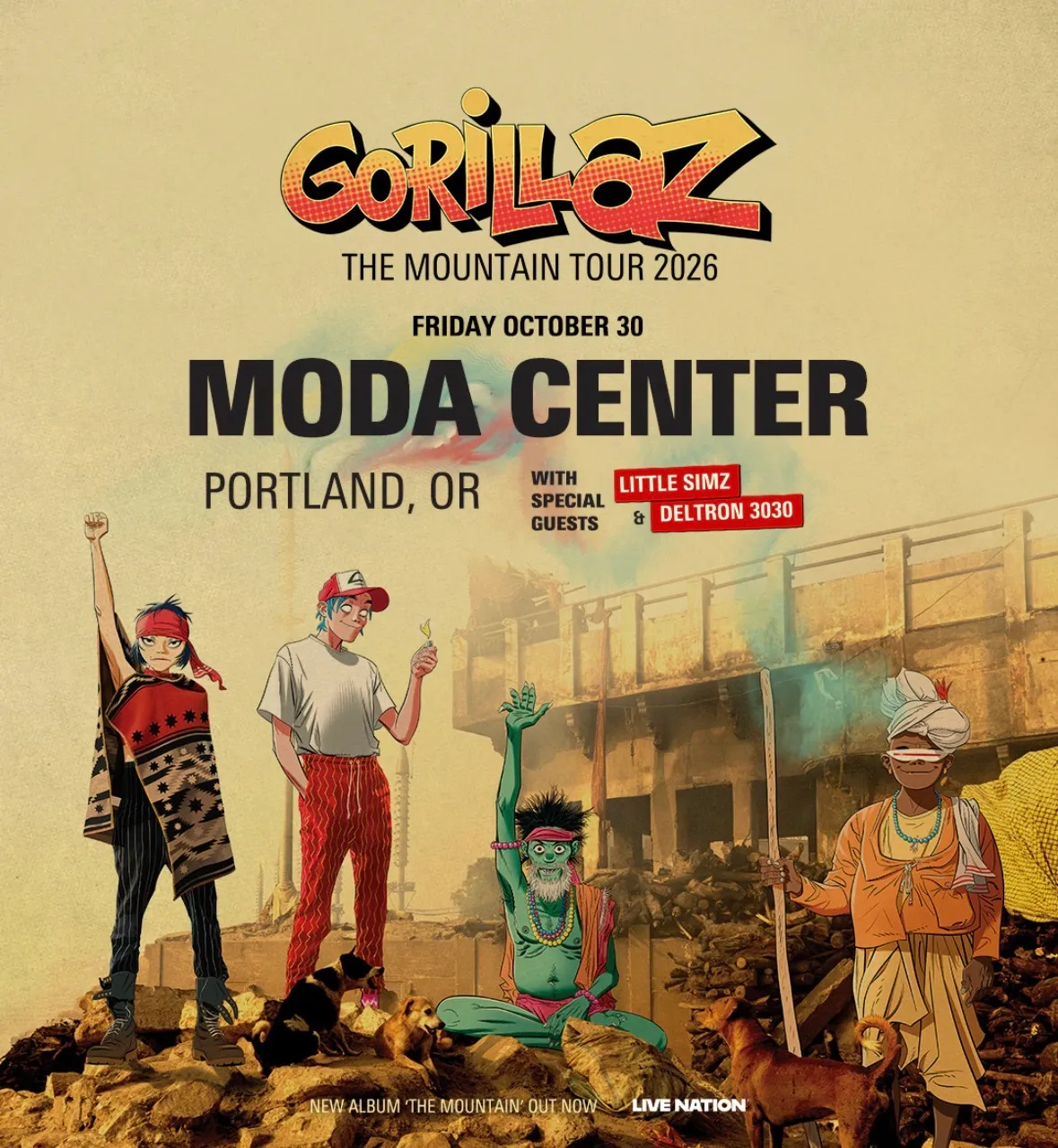 Gorillaz with special guests Little Simz & Deltron 3030